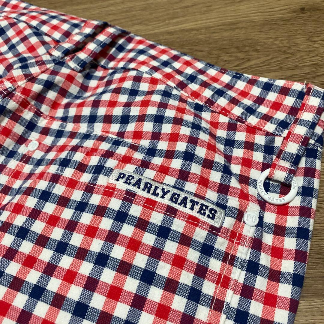 美品♡パーリーゲイツ♡セットアップ♡チェック♡トリコロール♡レッド♡ホワイト♡S