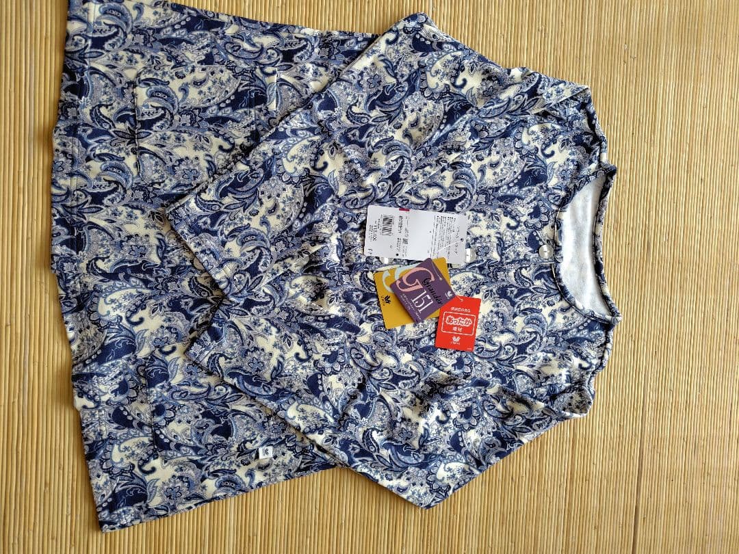 ウィズ ネイビー系ペイズリー柄パジャマ 151cm