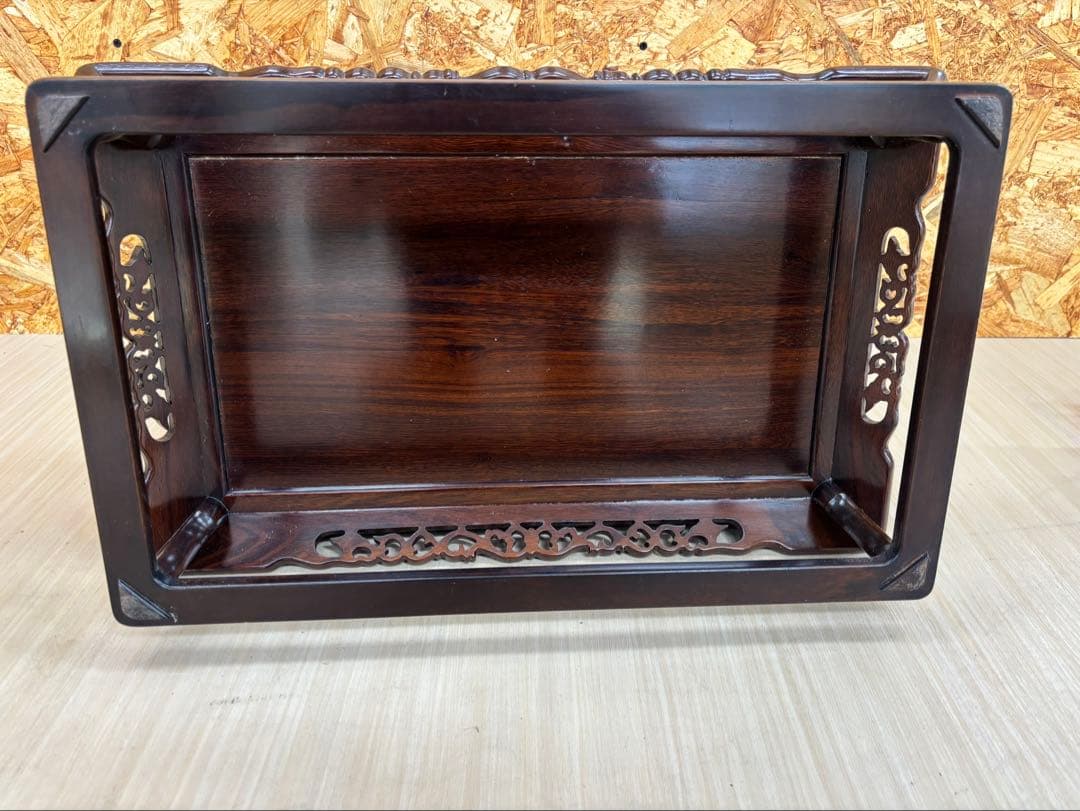 【勝峰作 / 花台】飾り台 螺鈿 金彩蒔絵 机 骨董品