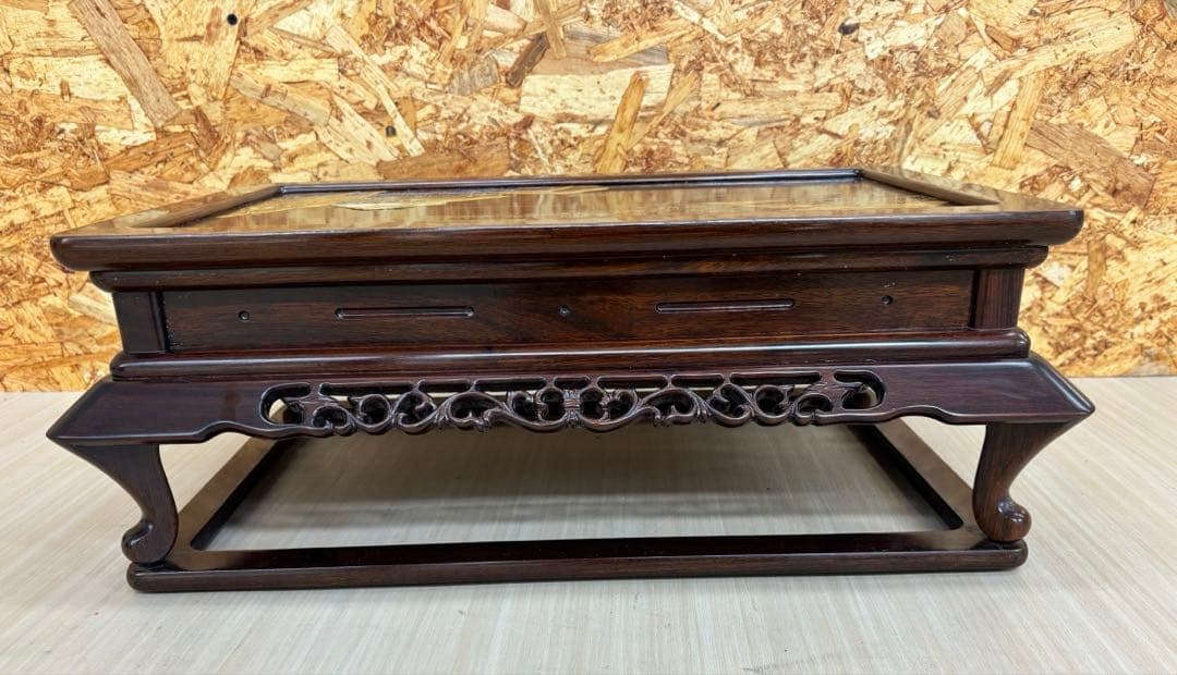 【勝峰作 / 花台】飾り台 螺鈿 金彩蒔絵 机 骨董品