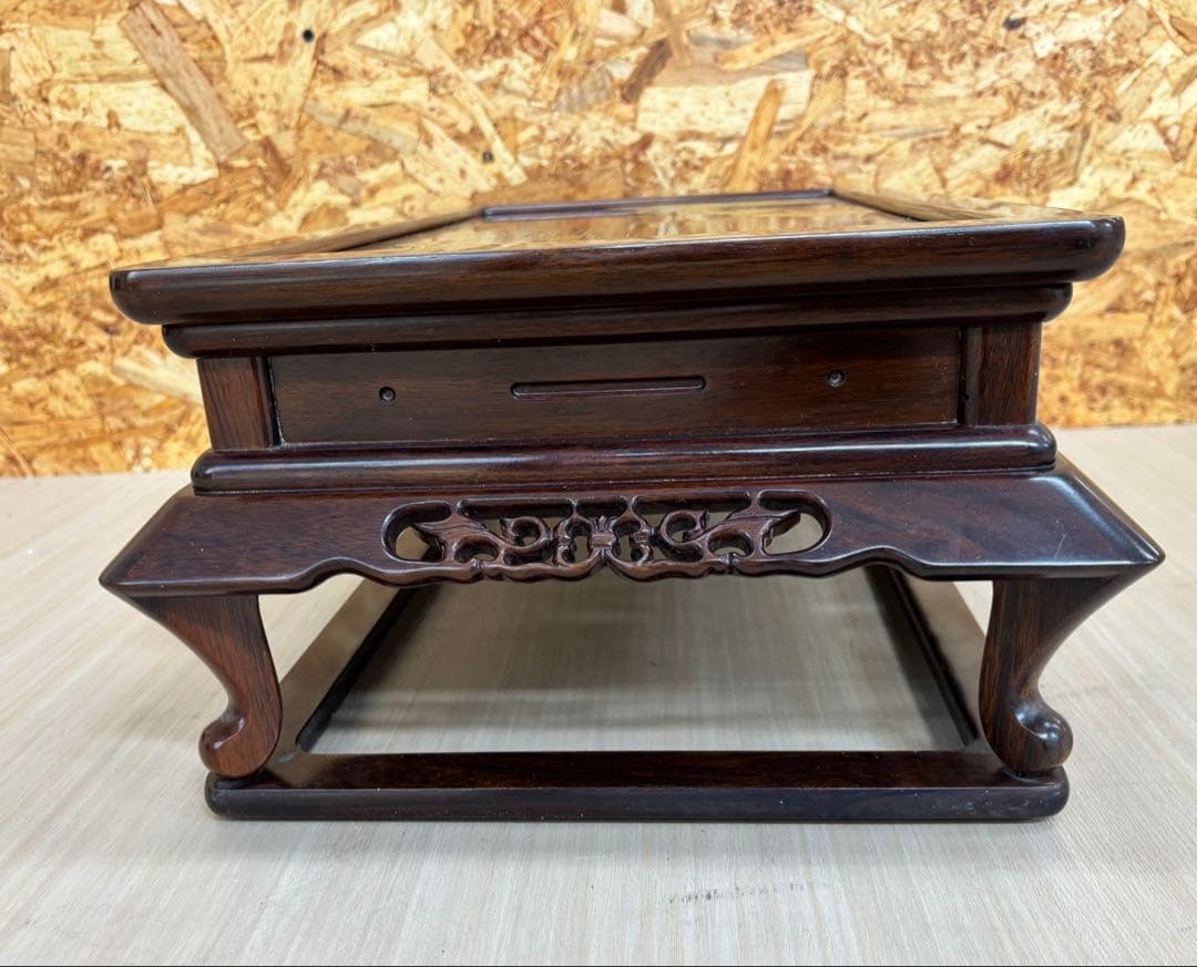 【勝峰作 / 花台】飾り台 螺鈿 金彩蒔絵 机 骨董品