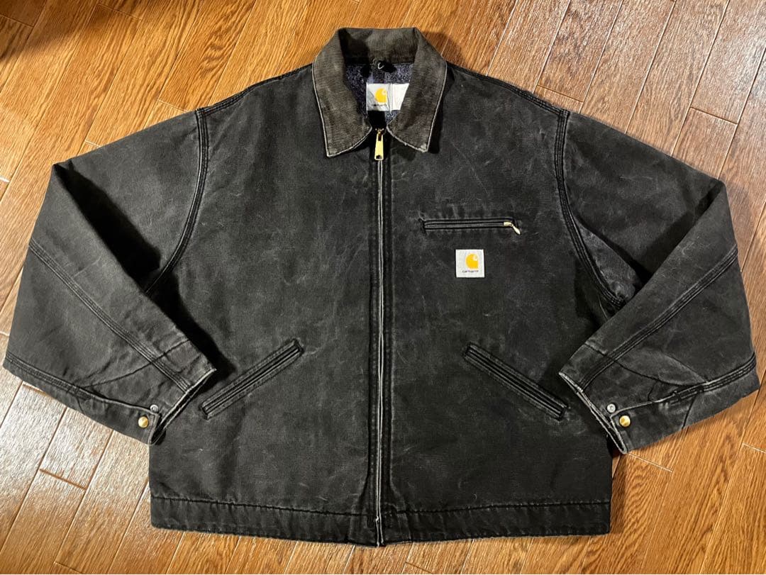 【最初期】 カーハート デトロイトジャケット JB105 ブラック 50(XL)