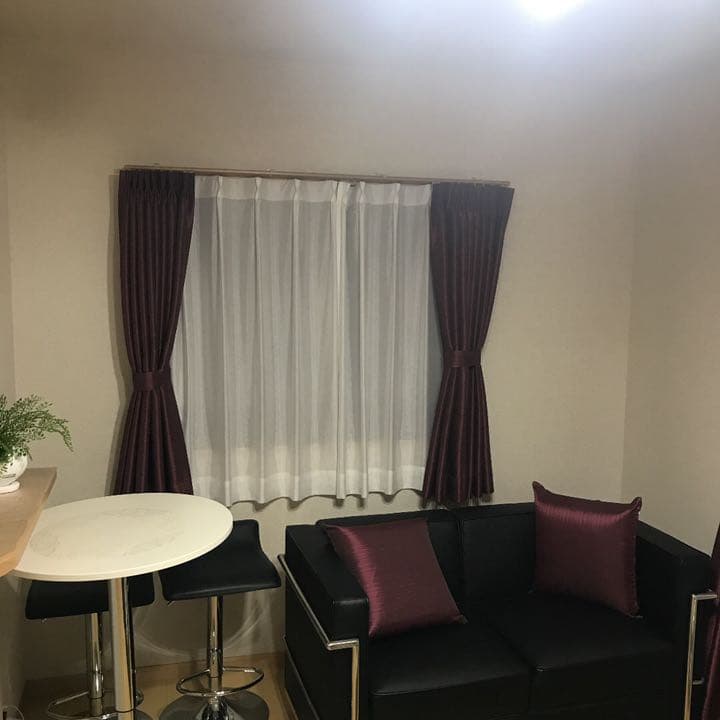 高機能カーテン(紫外線カット)×8枚＋クッション×2個