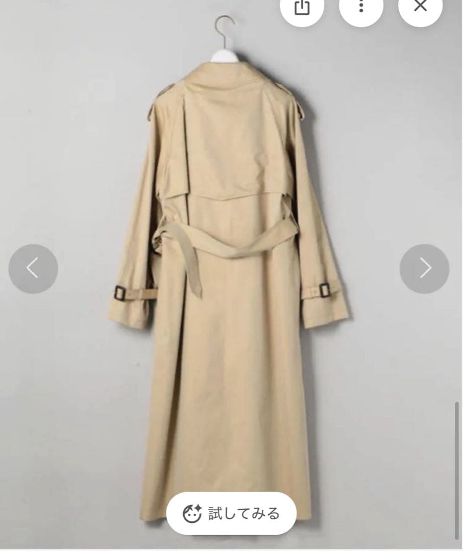 ユナイテッドアローズUWSCビッグトレンチコート34 UNITED ARROWS