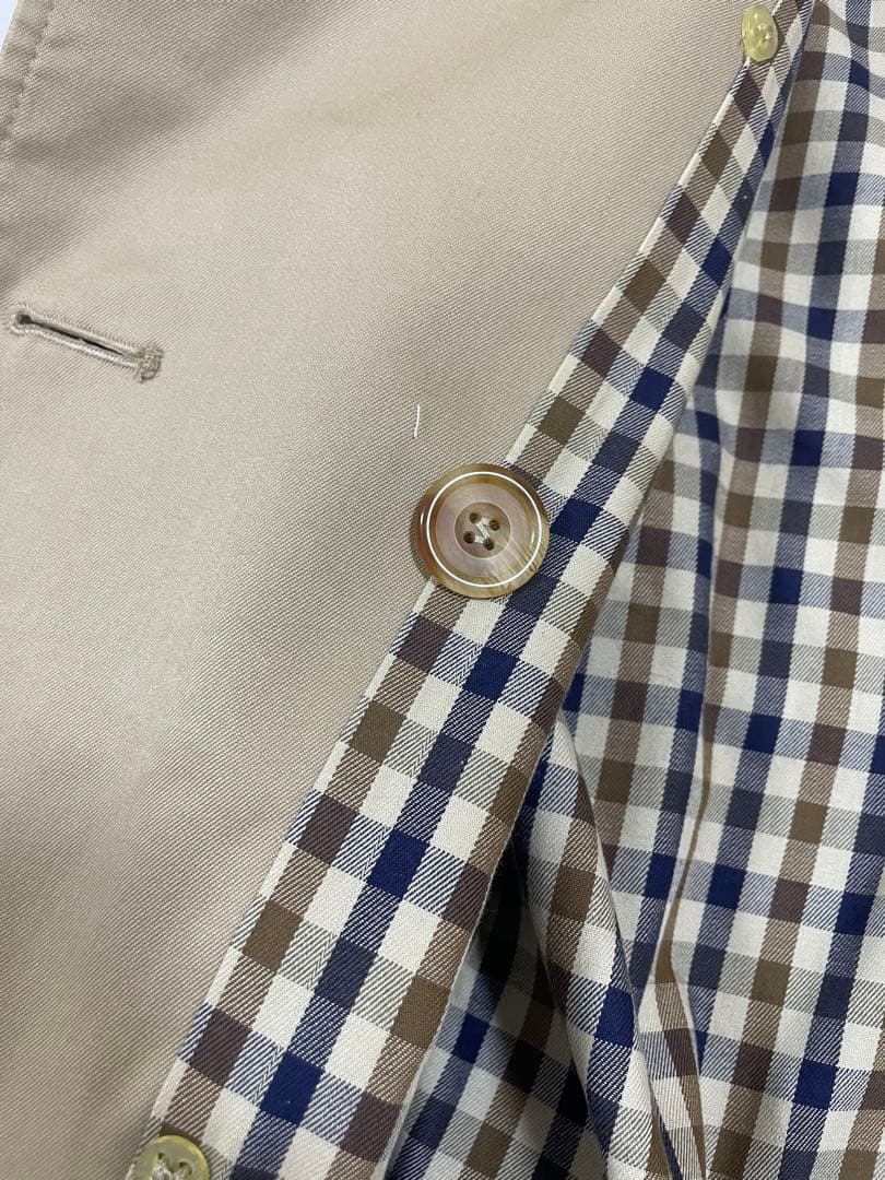 希少 70s 80s 当時物 英製 Aquascutum トレンチコート ダブル