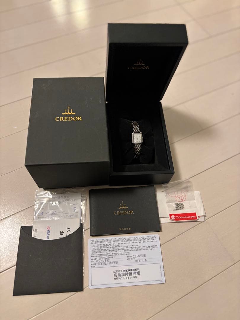B5578 CREDOR ダイヤモンド装飾 シェル文字盤　レディース時計