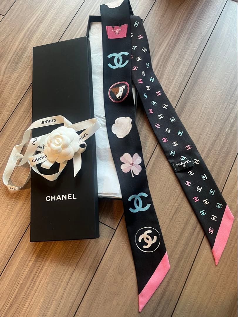 CHANEL シャネル　ツイリー　ヘアバンド　スカーフ　新品