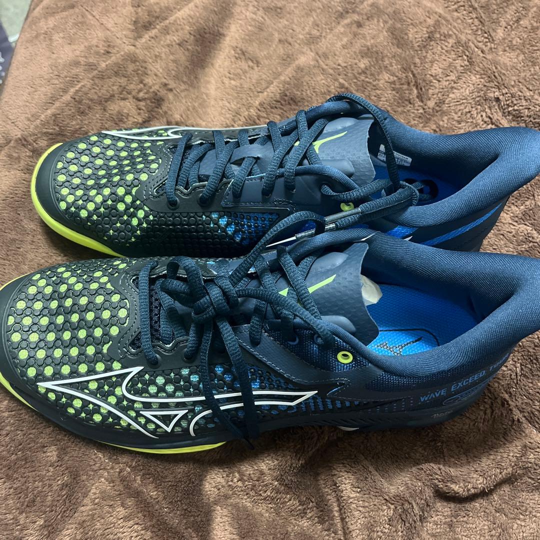 Mizuno Wave Exceed テニスシューズ 黒/緑　26.5cm