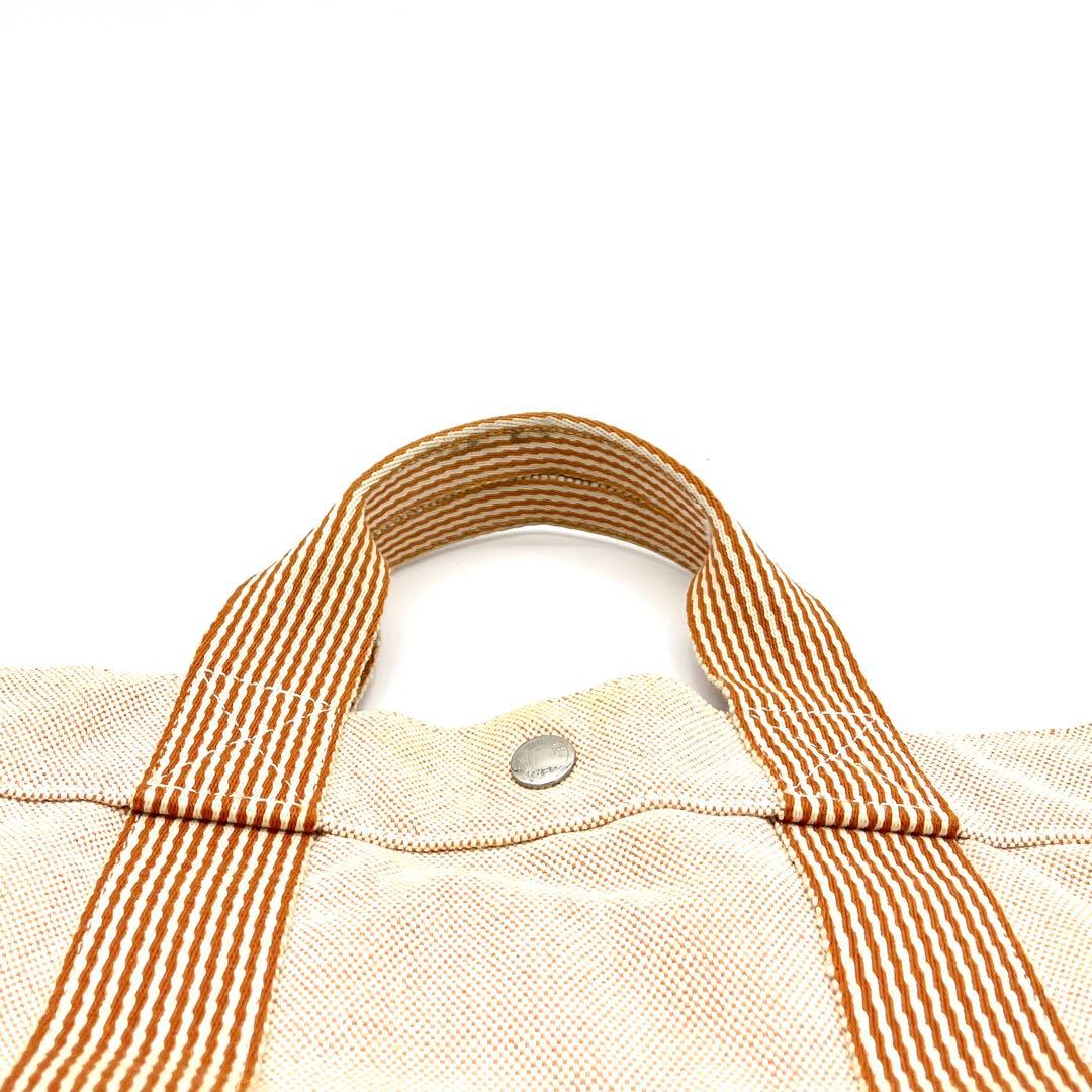 HERMESエルメス ニューフールトゥMMトートバッグ オレンジ系A4収納 通勤