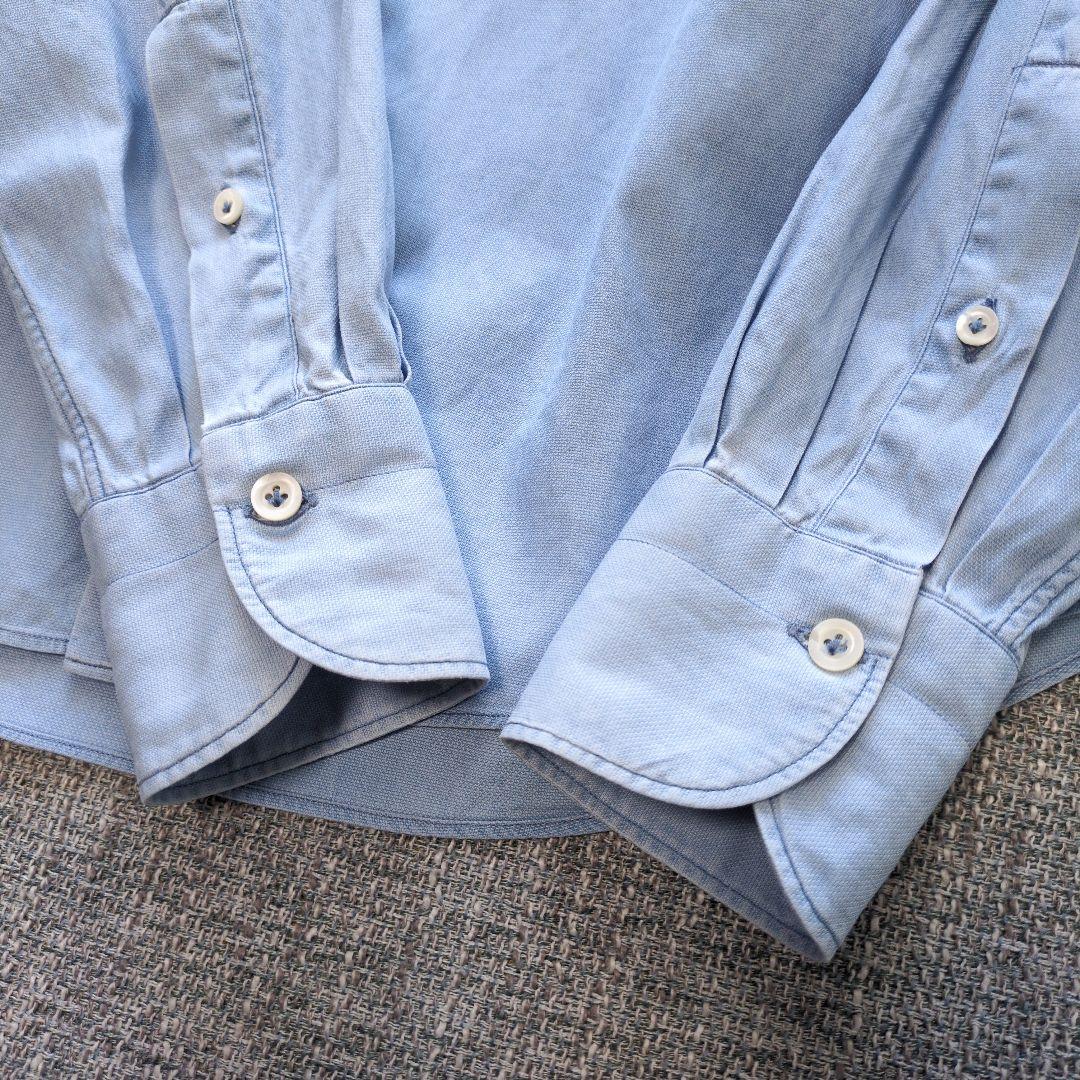 ジャンネット　ワイドカラー　シャンブレーシャツ　デニムシャツ