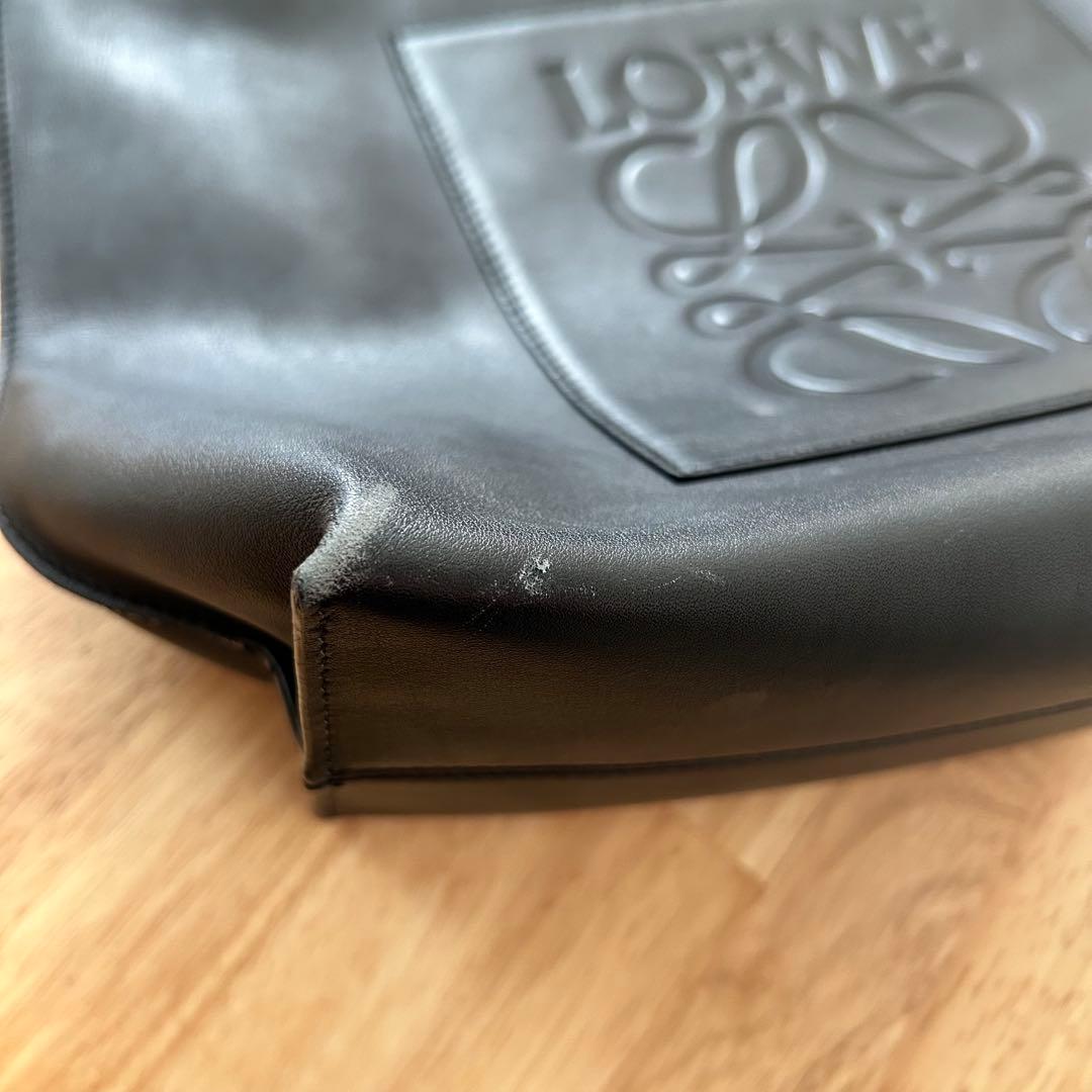 LOEWE ブラックレザートートバッグ