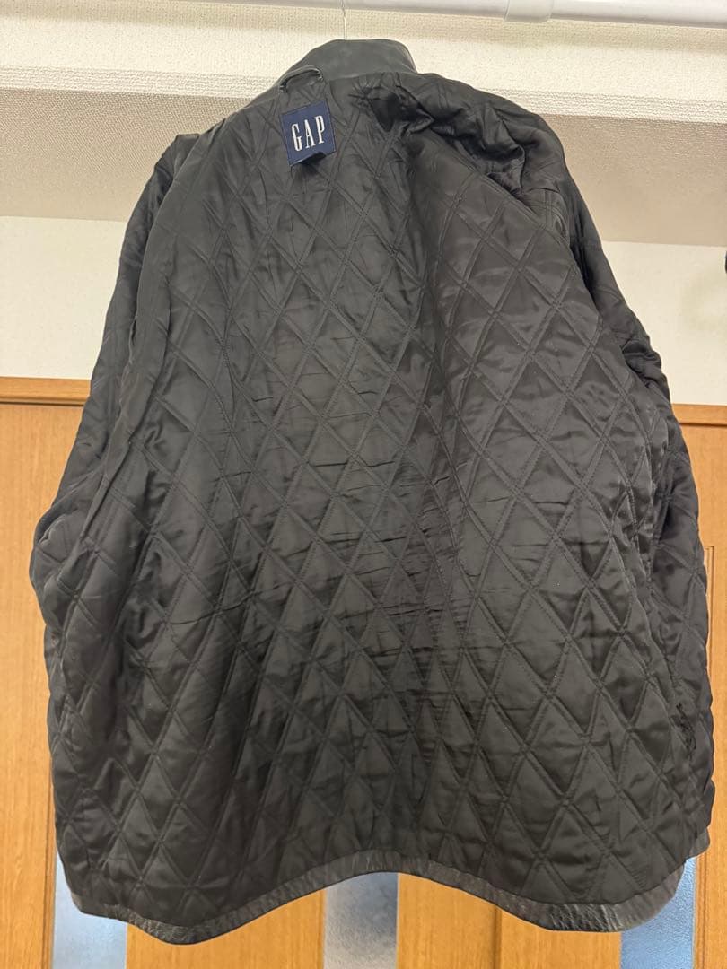 OLD GAP紺タグ レザージャケット 牛革 ブラック XL 90's