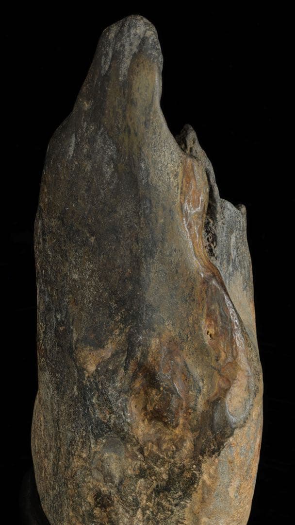 水石 自然石 立石 山景石 台座付 2.5kg 景石 盆景 盆石 飾石 観賞石