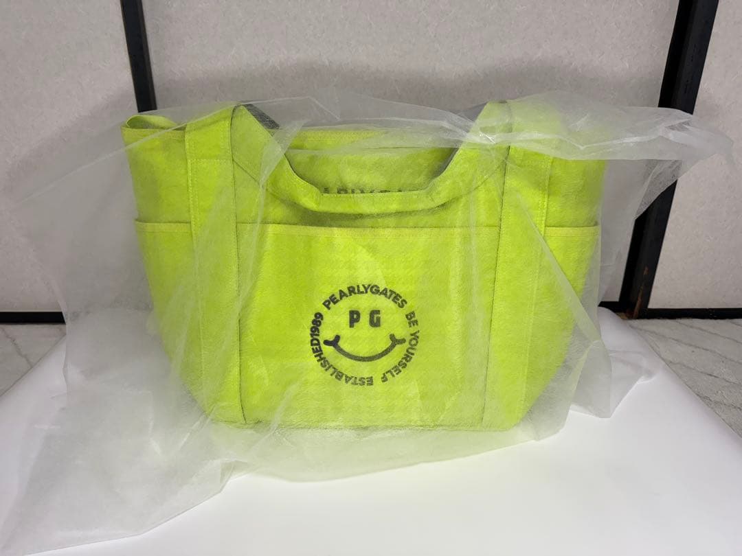 【新品・未使用】PEARLY GATES 蛍光イエロートートバッグ
