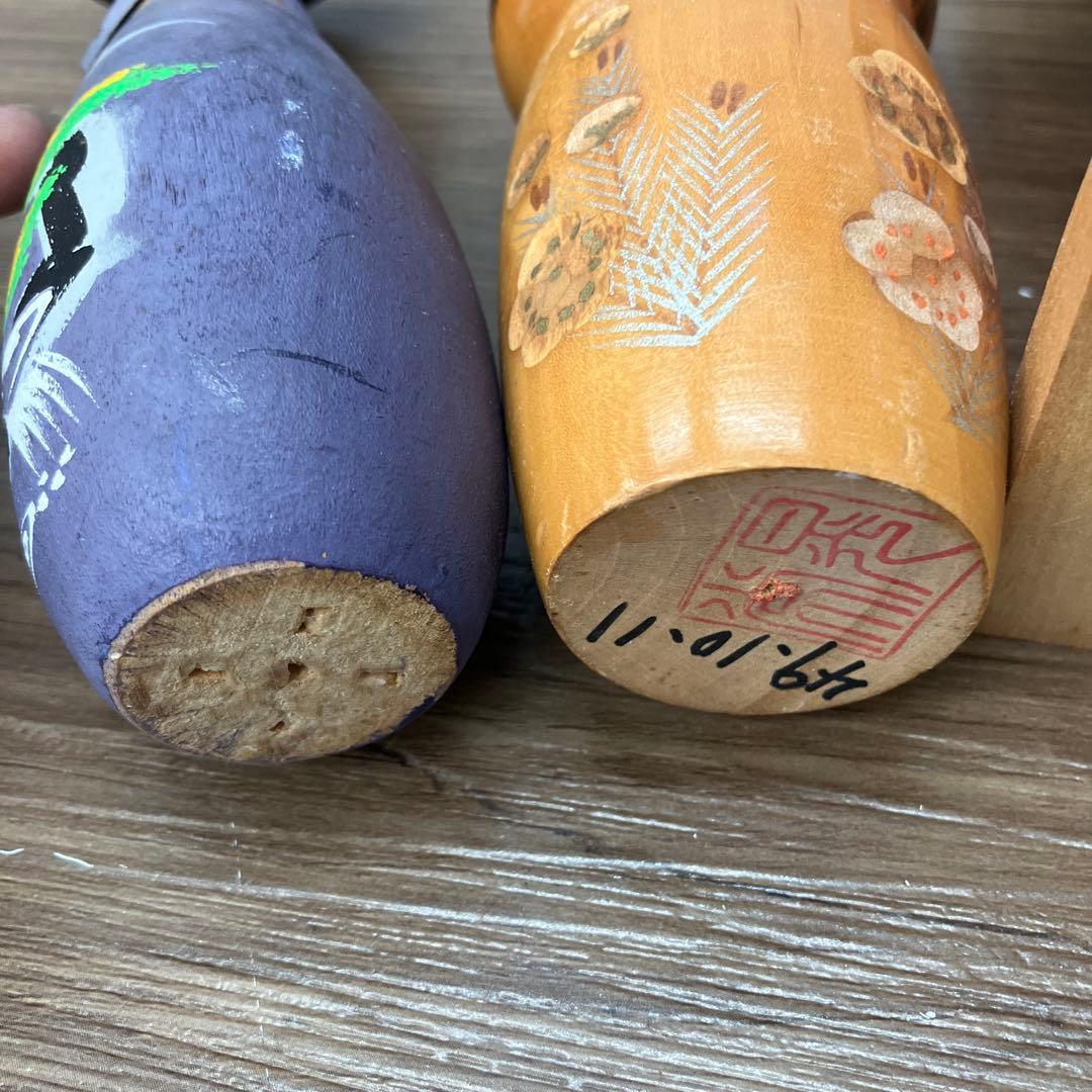 4F こけし まとめ売り 創作こけし 民芸品 木工品 11点セット アンティーク