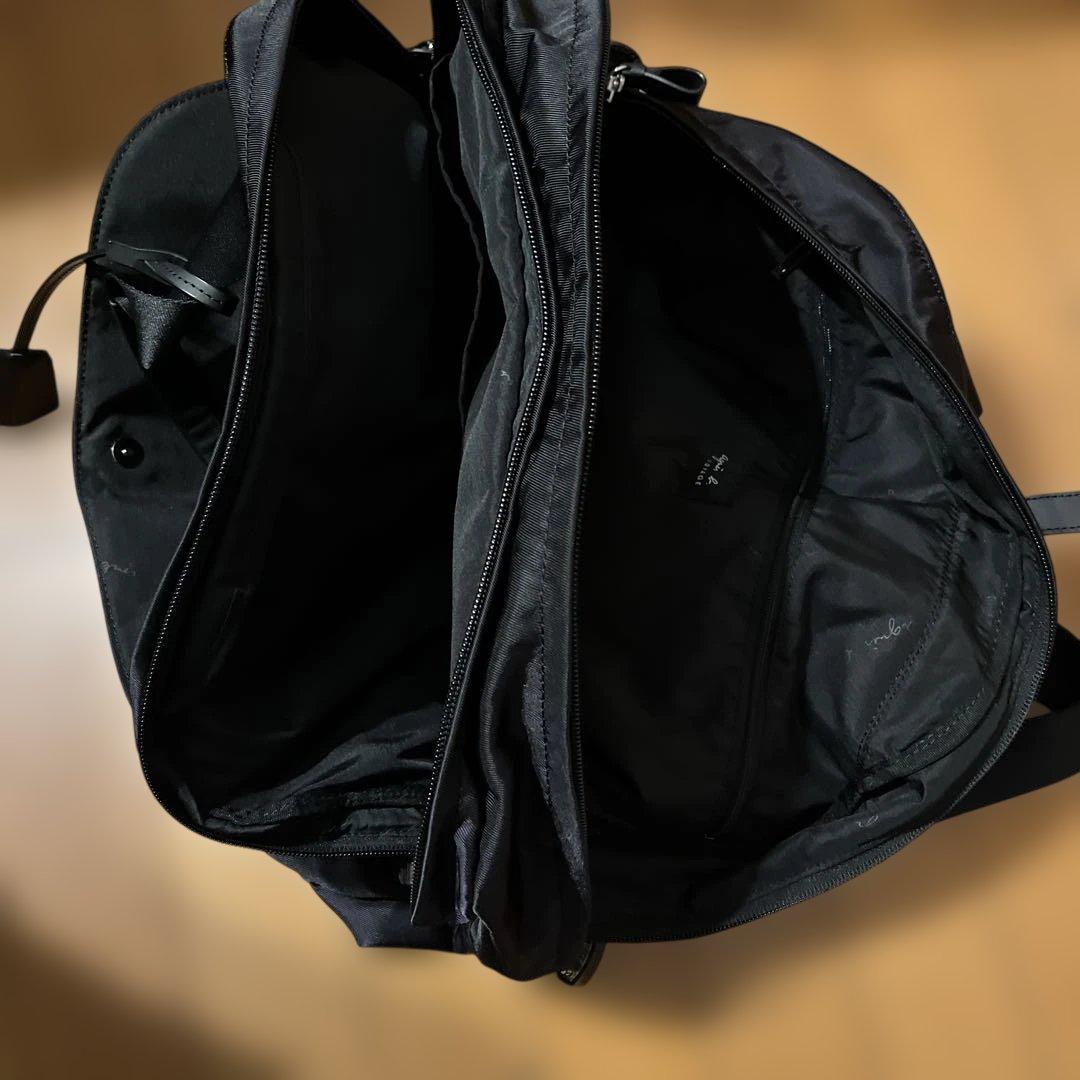 アニエスベー　黒ナイロンボストンバッグ