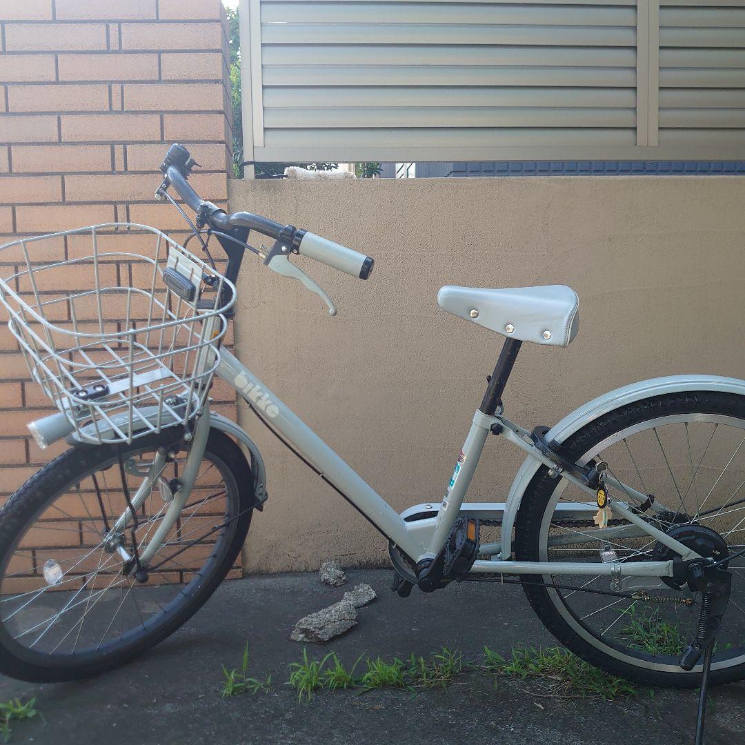 bikke 子供用自転車 グレー 前面バスケット付き