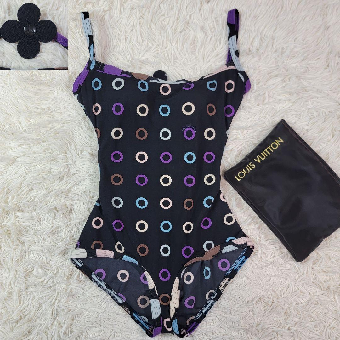 ルイヴィトン スイムウェア ワンピース 総柄 ロゴ ヴィード ポッシュフラワー