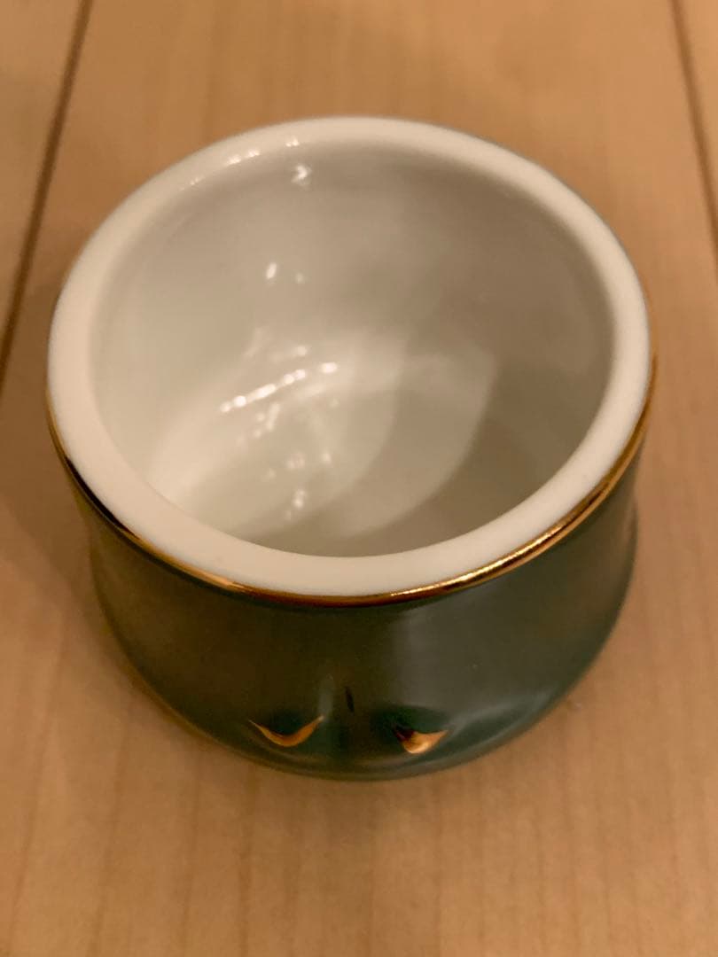 金縁　竹筒陶器