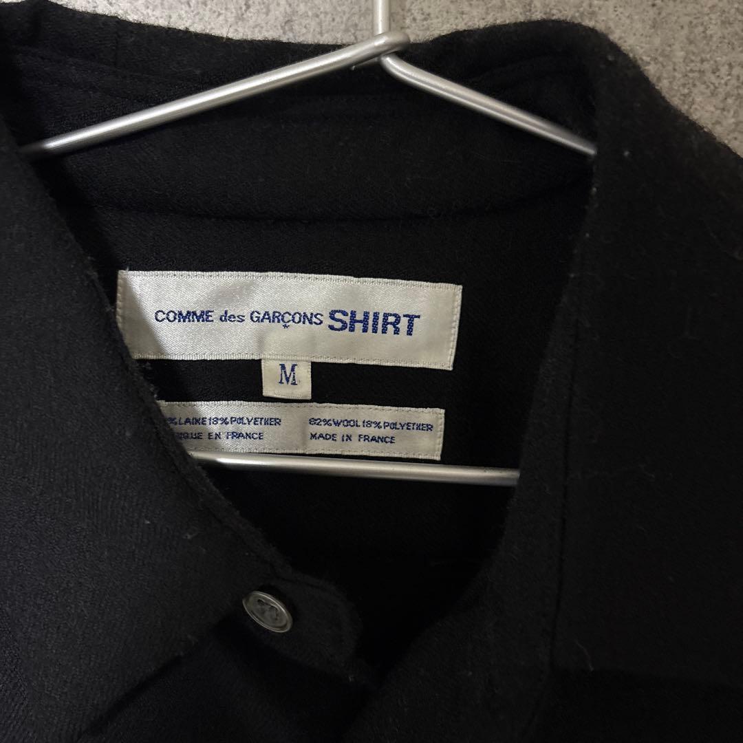 COMME des GARÇONS SHIRT ブラック長袖シャツ M