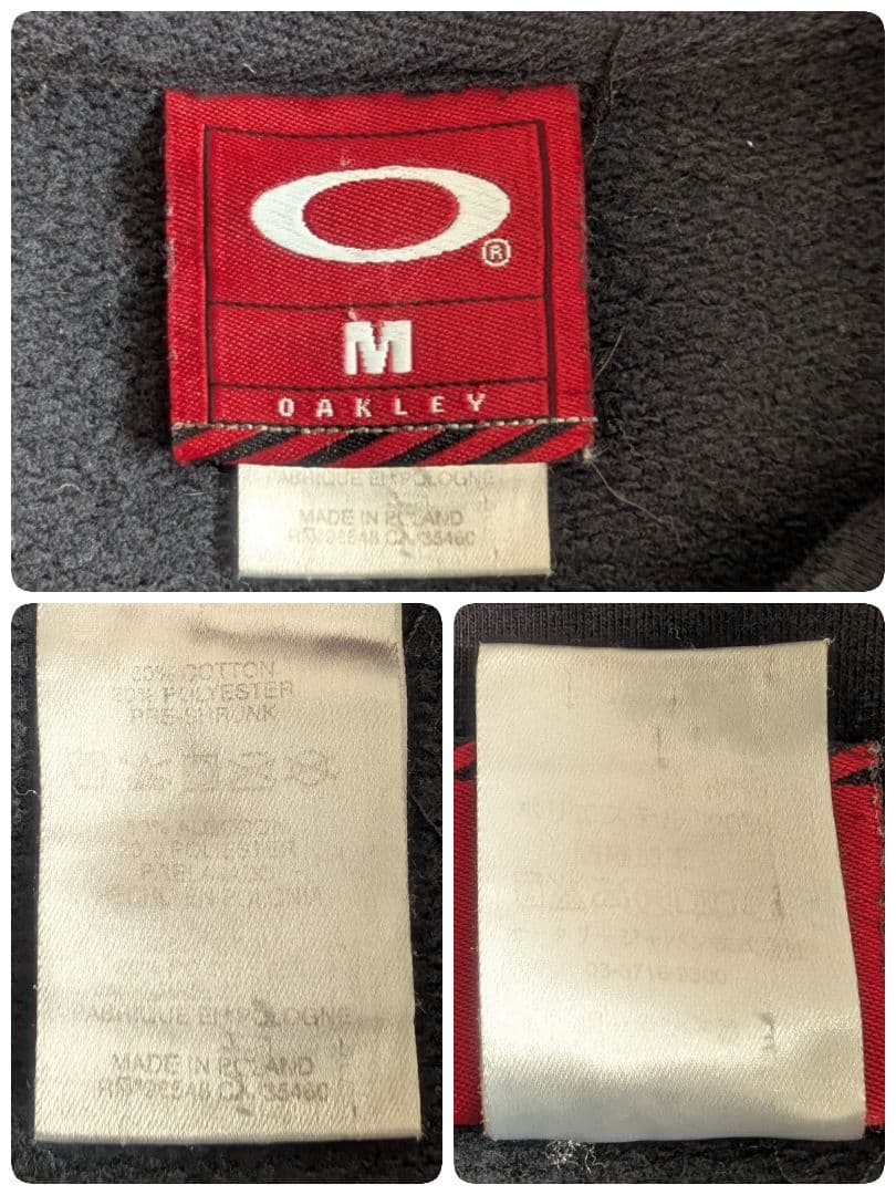 希少 00s OAKLEY プルオーバーパーカー シリコンロゴ 赤タグ