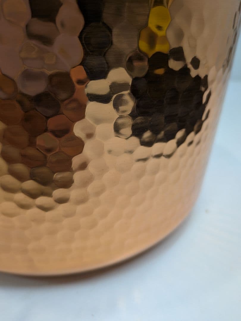 P974 未使用 キングカパー 純銅製 深型両手鍋 21cm パイレックス蓋付