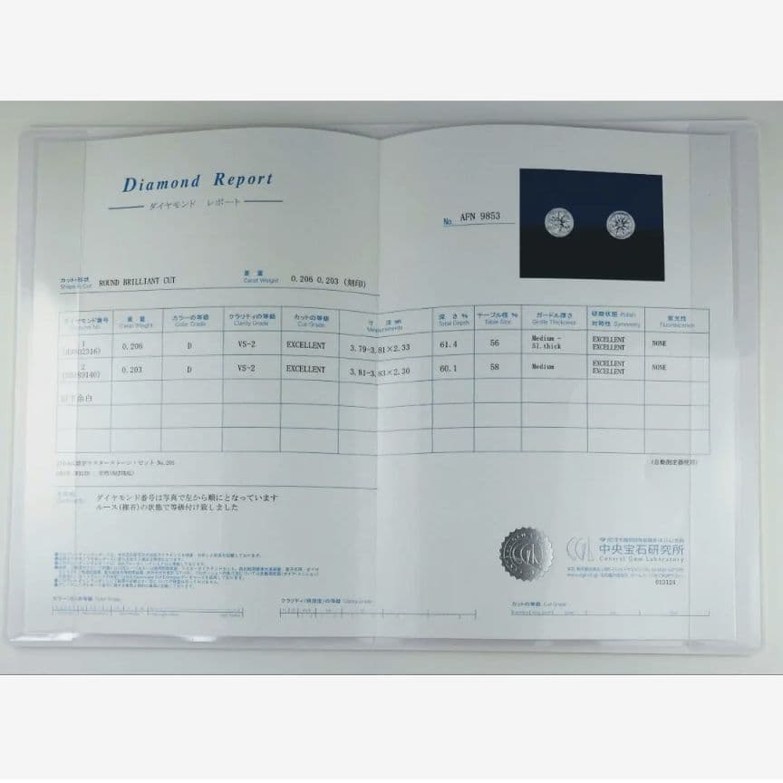 PPtダイヤモンドピアス プラチナ ダイヤ 一粒石 鑑定書付き