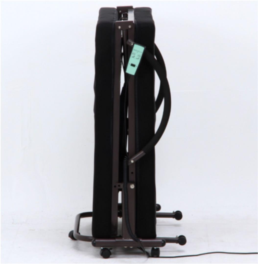 【新品・送料無料】折りたたみ電動ベッド　高床タイプ　〈ブラック・ホワイト〉