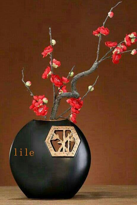 ヴィンテージクラフトフラワーアレンジメント花瓶装飾創造的な装飾品$Qi