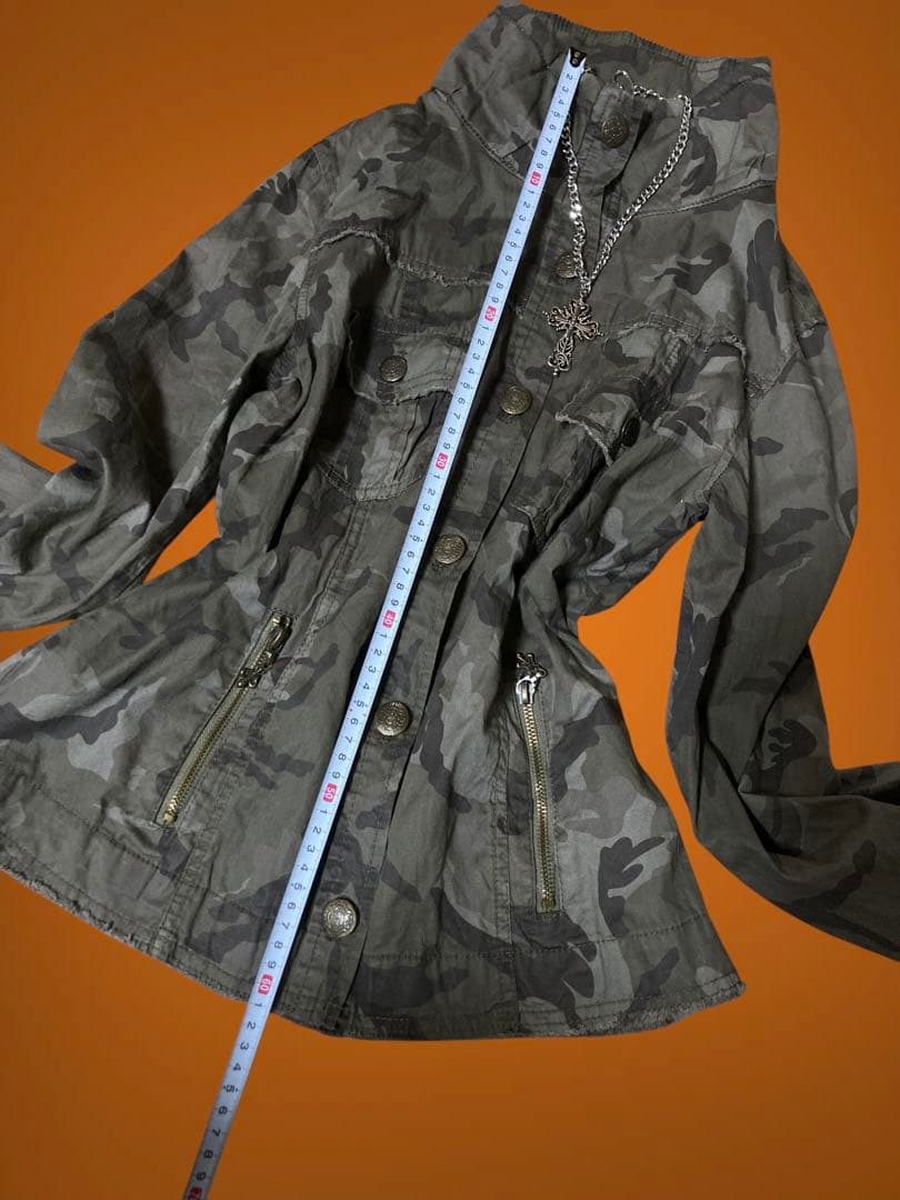 y2k平成ギャルパンク迷彩ミリタリーフードフェアリーグランジ古着ロックNANA