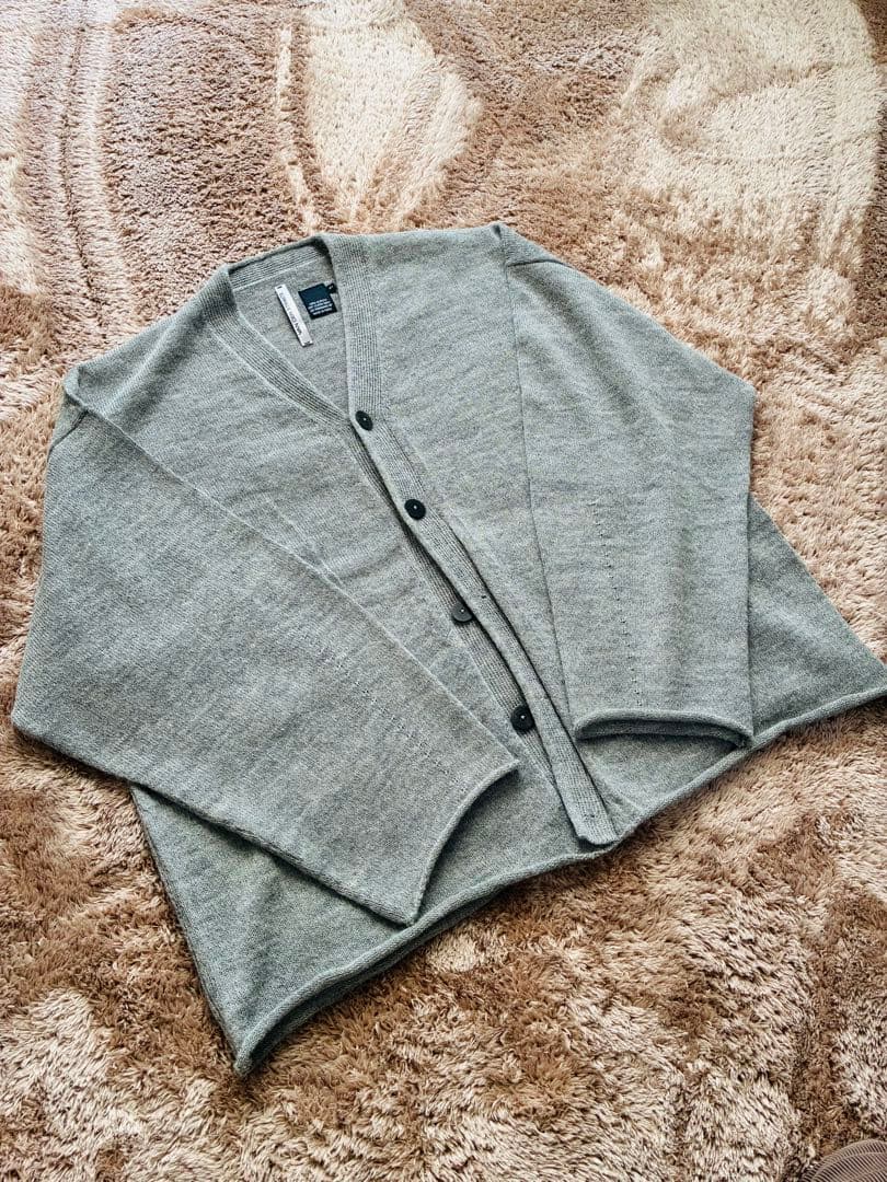 アルパカ100% グレー カーディガン
