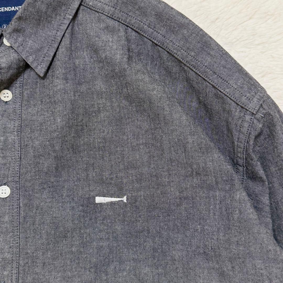 美品/ディセンダント×ロンハーマン 別注 製品染 ロゴ刺繍 シャツ 2