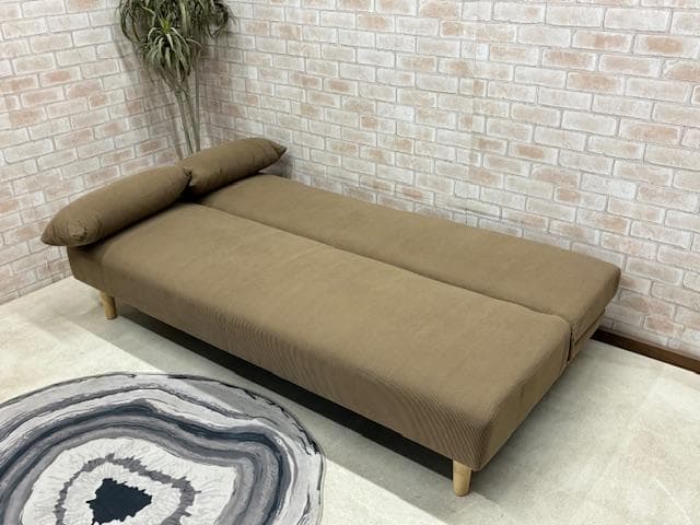 ソファーベッド　ブラウン系　ファブリック　ソファ　新品　大特価