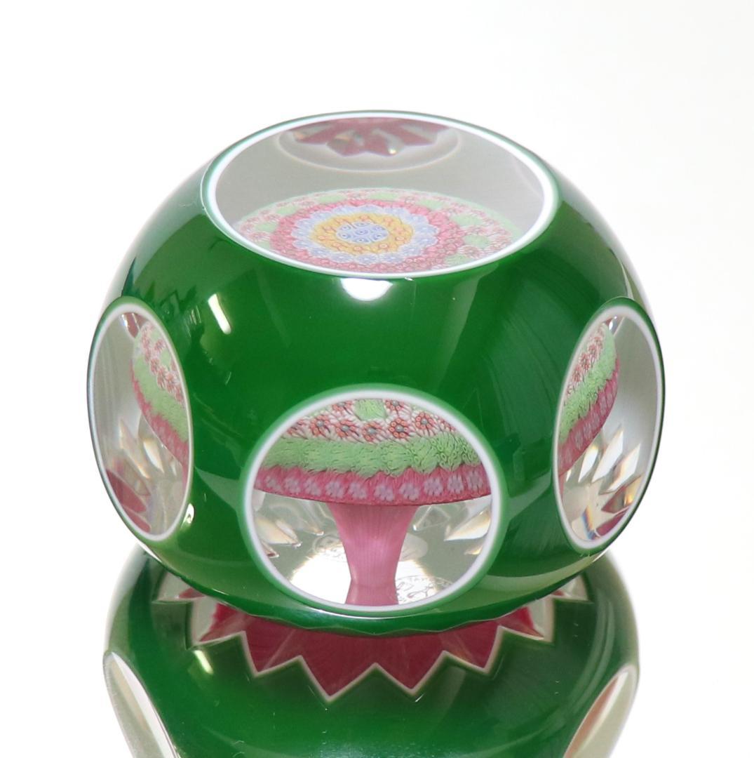 オールド・バカラ 1971年ミルフィオリマッシュルームペーパーウェイトレアカラー