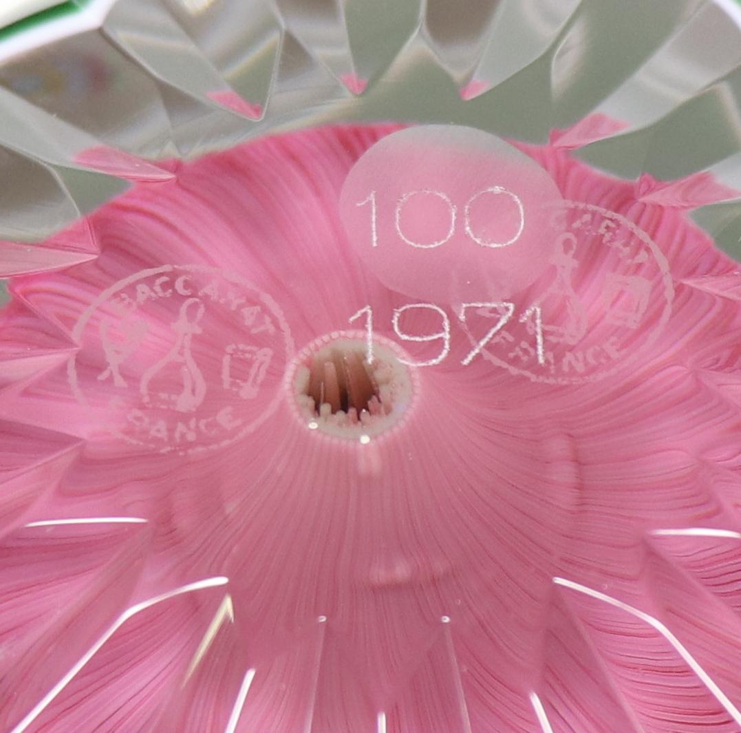 オールド・バカラ 1971年ミルフィオリマッシュルームペーパーウェイトレアカラー