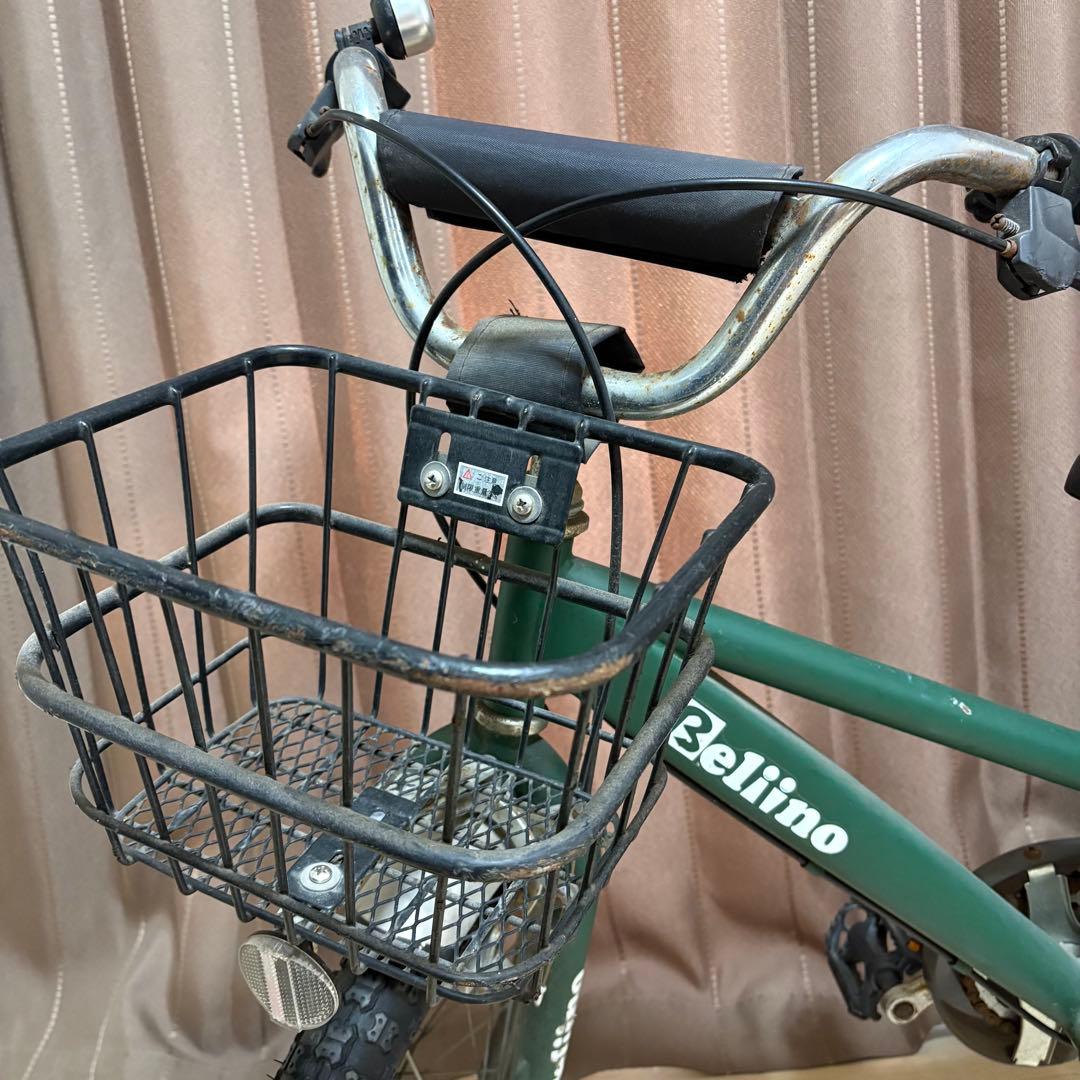 16インチ Beliino 子供用自転車 緑 前カゴ付き　元値35700円