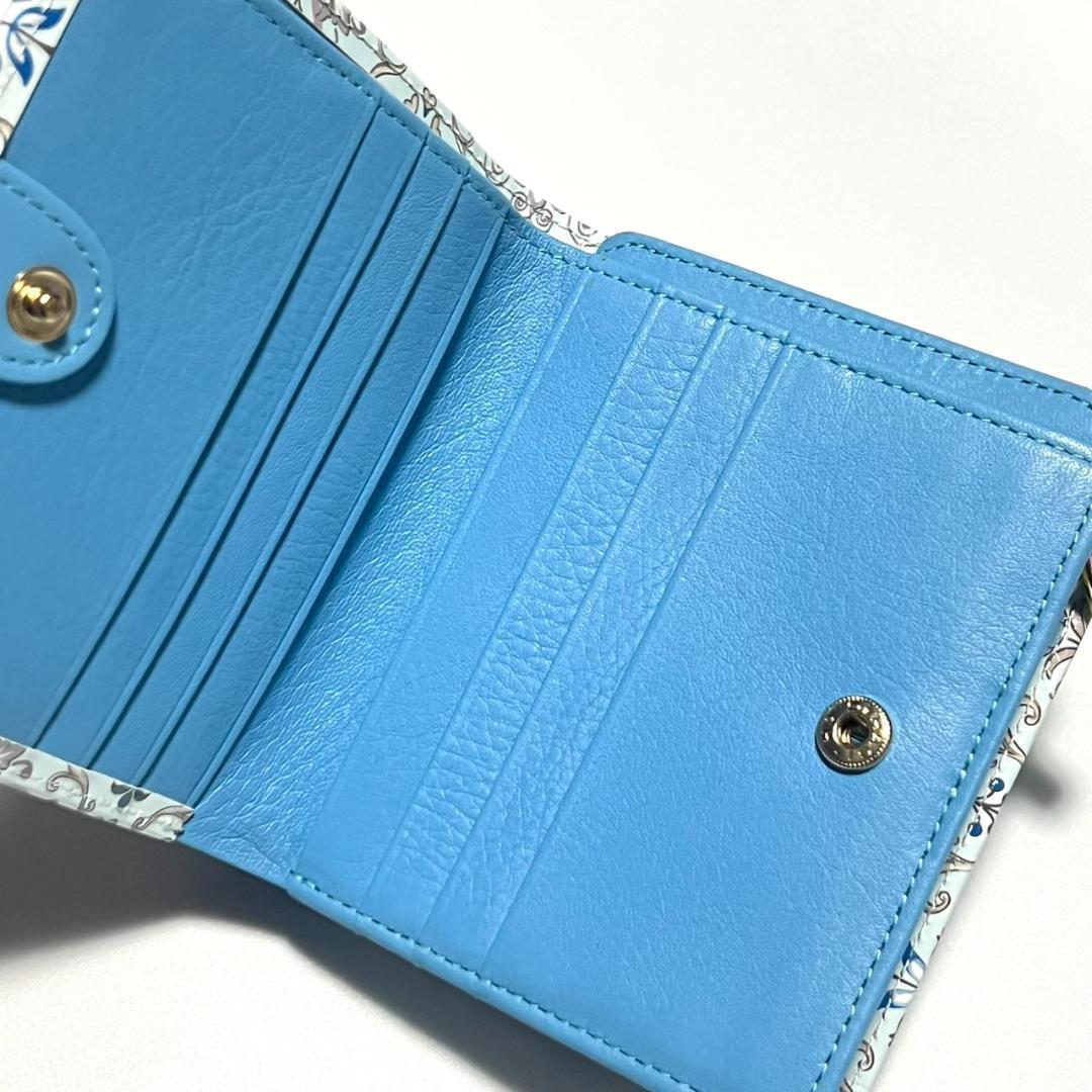 【新品未使用】浅草文庫 シルクロード 友禅染 江戸小紋 二つ折り 財布 日本製