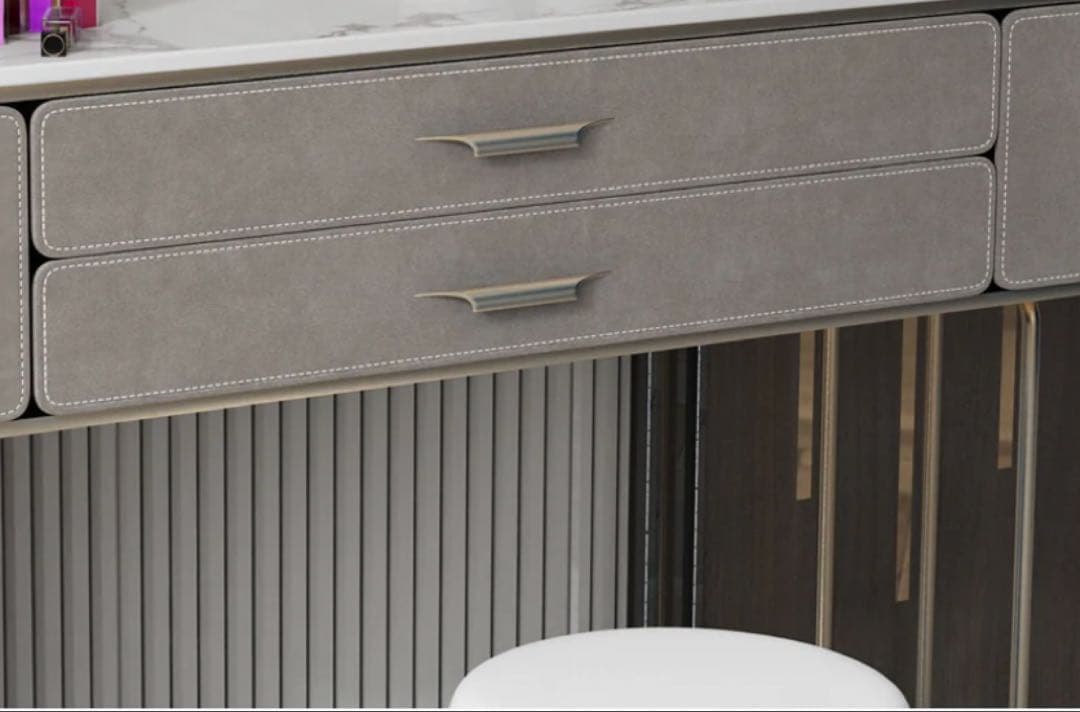 【ドレッサー】浅茶ベルベットマーブル模様