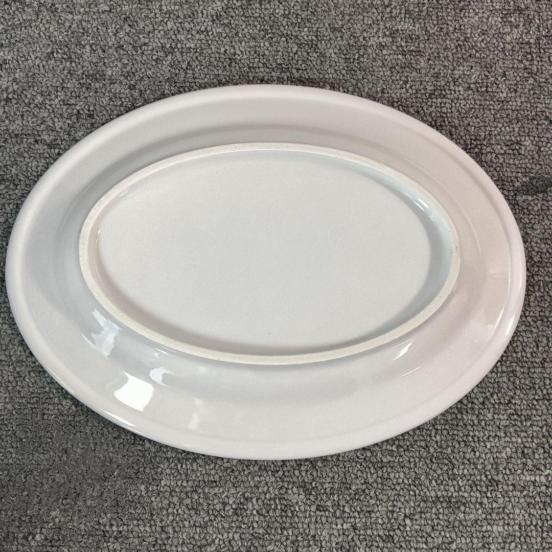 未使用 ホワイトオーバルプレート 8枚セット 倉庫保管品 幅約26cm