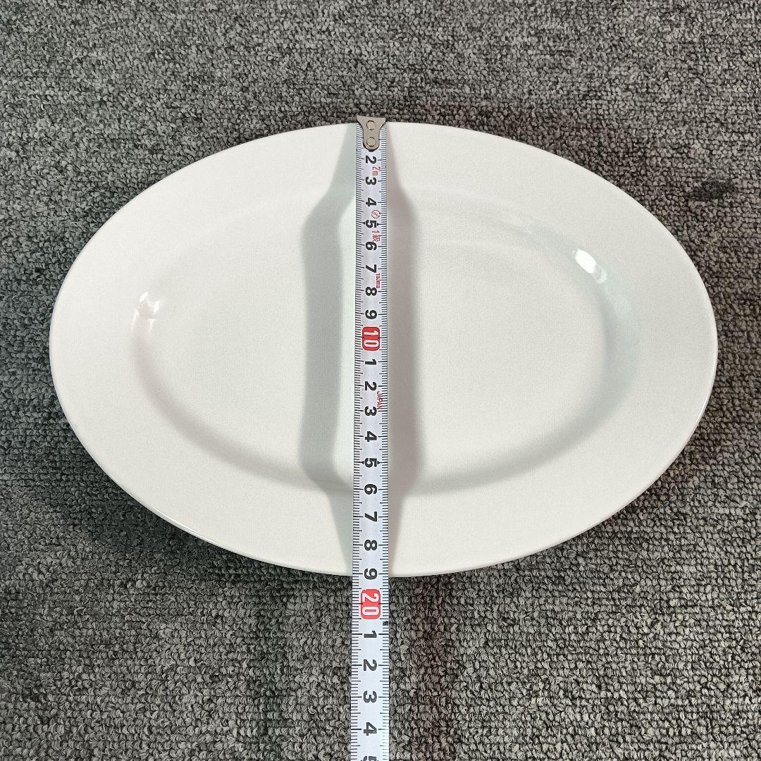 未使用 ホワイトオーバルプレート 8枚セット 倉庫保管品 幅約26cm