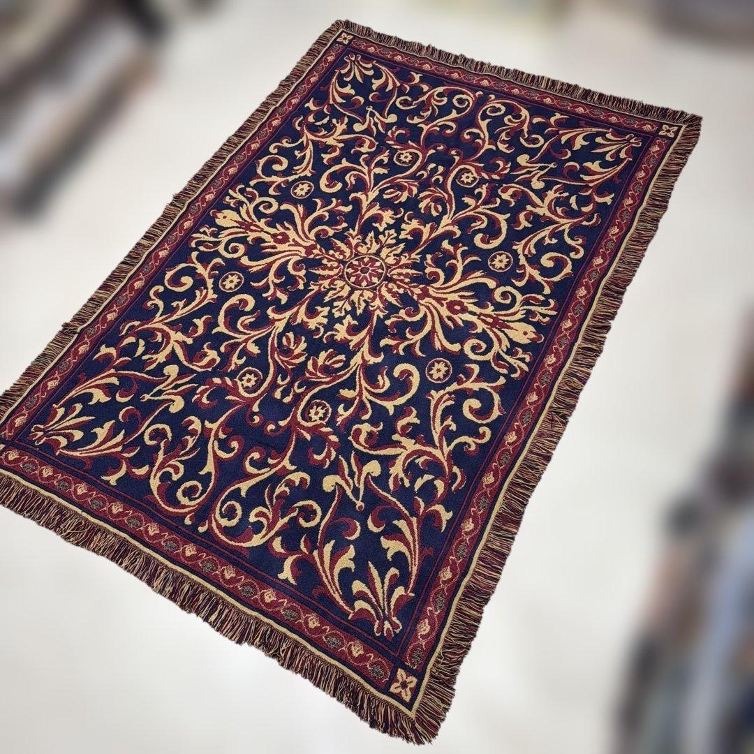 リバーシブル　柄　マルチカバー　ソファカバー　ヴィンテージラグ　183x123