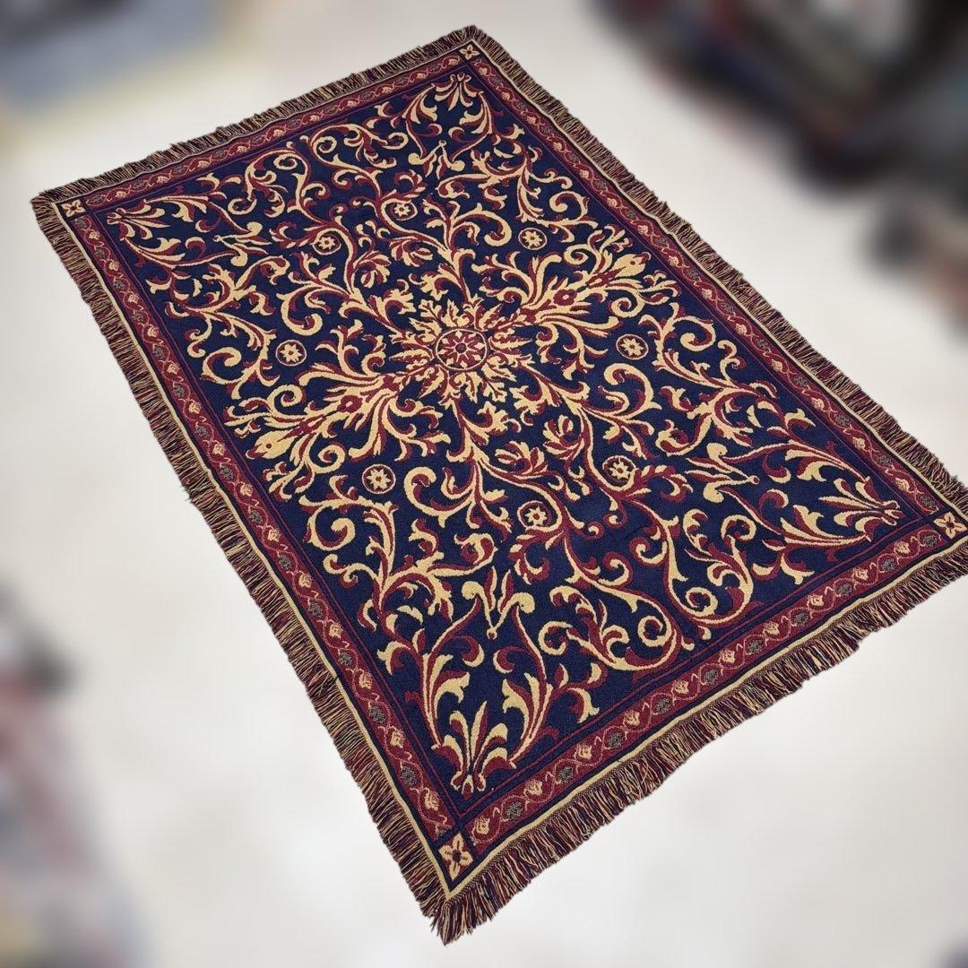 リバーシブル　柄　マルチカバー　ソファカバー　ヴィンテージラグ　183x123