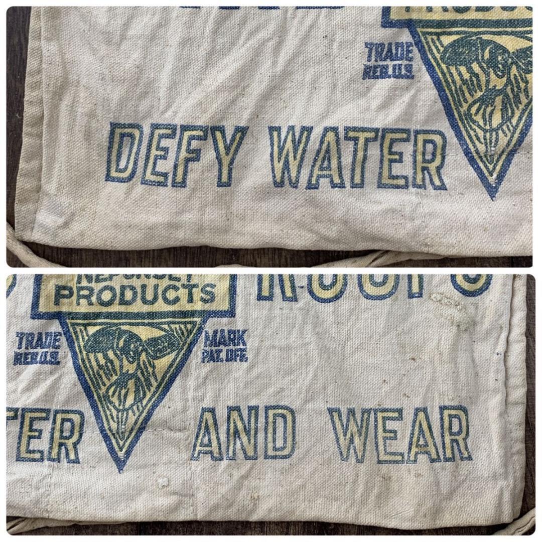 ヴィンテージ ワークエプロン USA バードルーフ 綿キャンバス レトロ