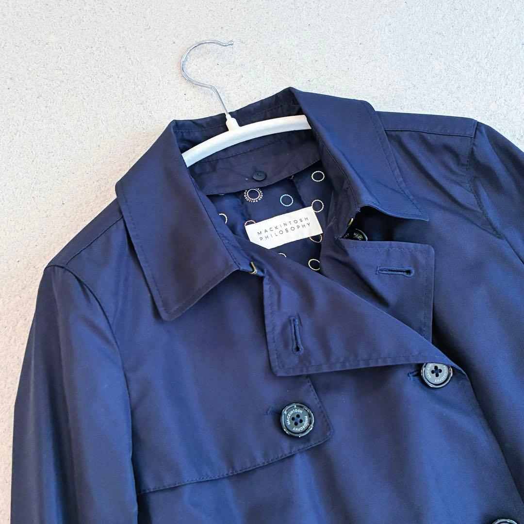 【美品　大きいサイズ】マッキントッシュ　トレンチコート　ネイビー　ライナー