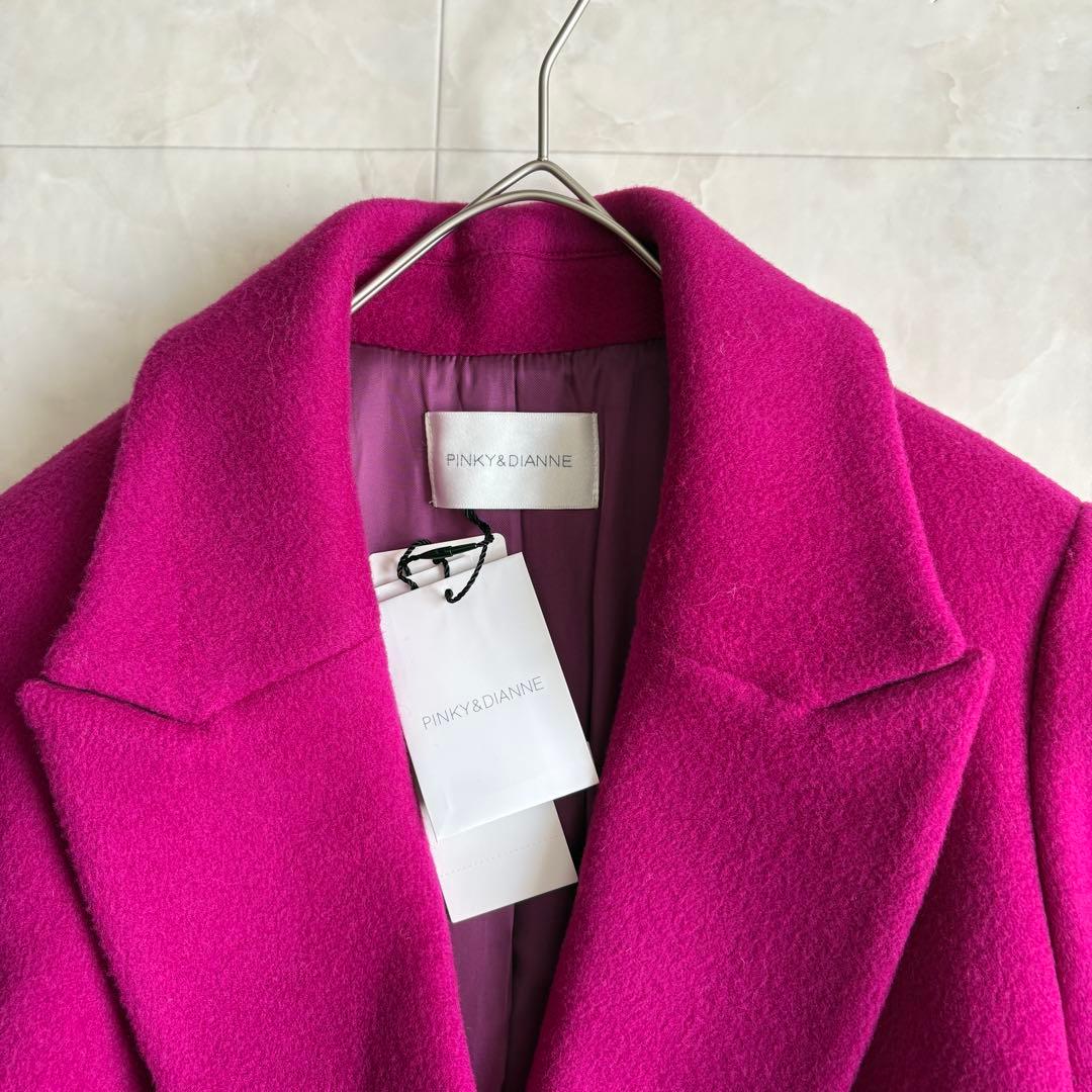 新品タグ付✨PINKY&DIANNE Wビーバーチェスターコート ピンク38