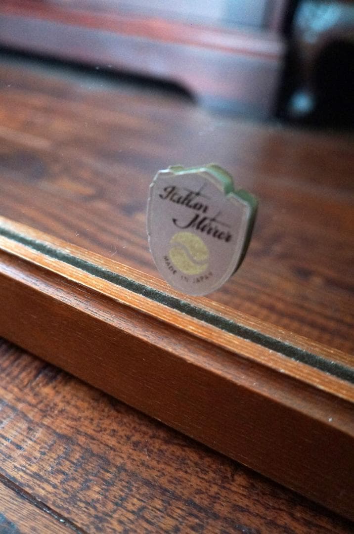 直接引き取り歓迎・美容室・美容室ミラー・鏡・木製・ナチュラル・アンティーク