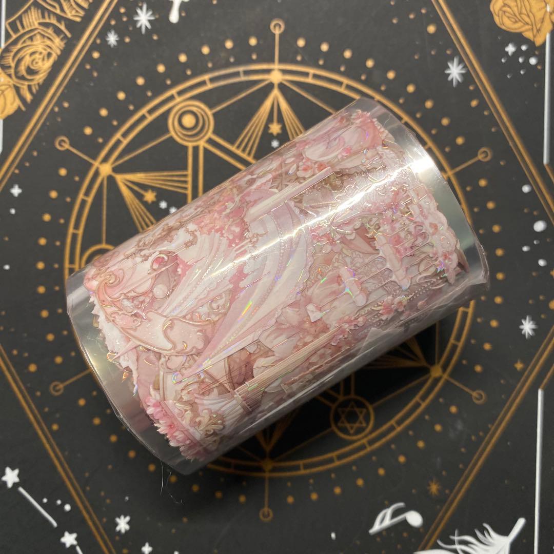 【D】海外　10m巻　貝殻光/貝殻金マスキングテープ　人物系/お花系/景色系