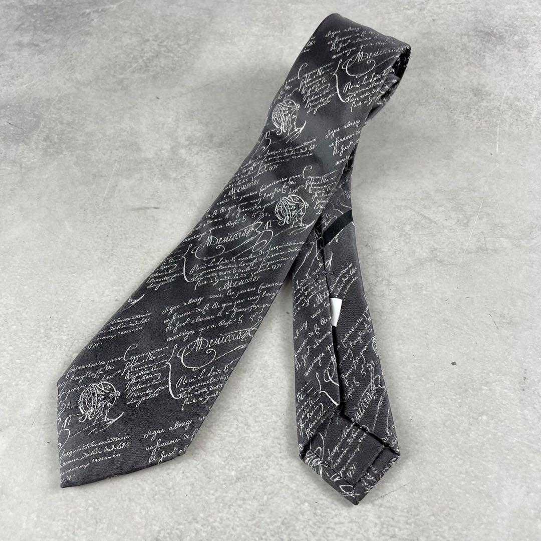 極美品✨ BERLUTI ベルルッティ カリグラフィ ネクタイ グレー
