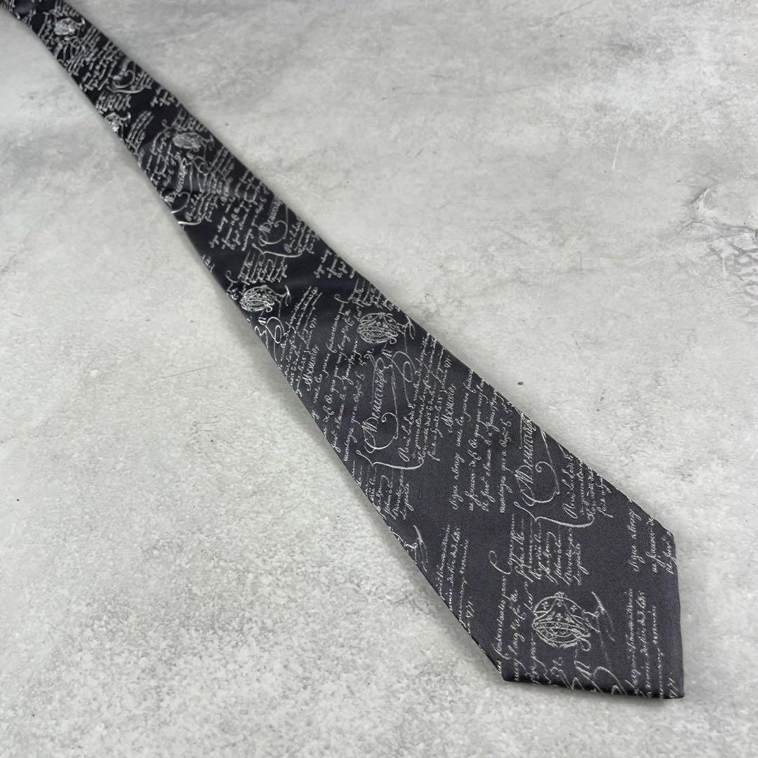 極美品✨ BERLUTI ベルルッティ カリグラフィ ネクタイ グレー