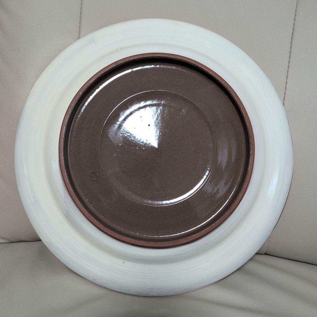 【未使用】陶あん　陶葊　京焼　清水焼　盛り皿　ポピー　ひなげし　大皿